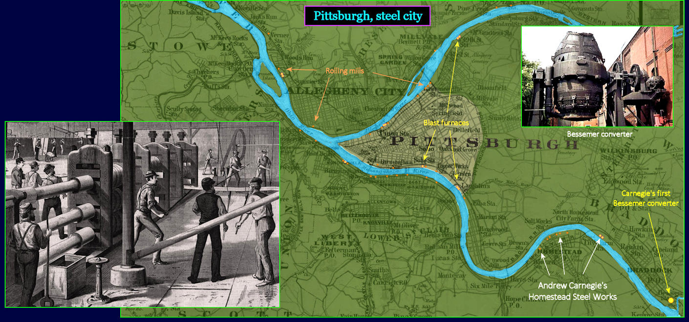 Pittsburgh, 1890, map